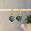 Natural emerald  Amore Hoops WearZing - Crystal Jewelry Store in India