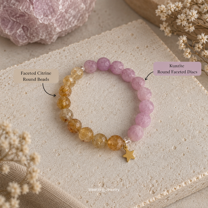 Pastel Sunset Bead Bracelet WearZing - Crystal Jewelry Store in India