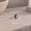 Amethyst moon ring WearZing - Crystal Jewelry Store in India