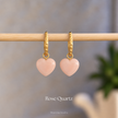 Rose Quartz Amore Hoops WearZing - Crystal Jewelry Store in India