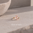 Rose Quartz moon ring WearZing - Crystal Jewelry Store in India