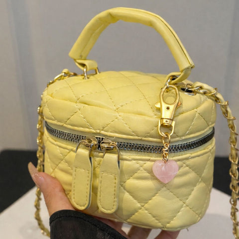 Rose Quartz Heart Throb Bagcharm