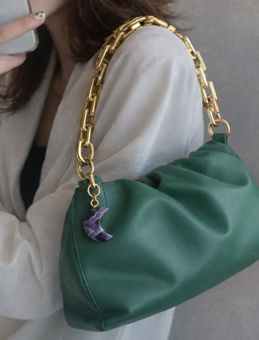 Chevron Amethyst Twilight Bagcharm