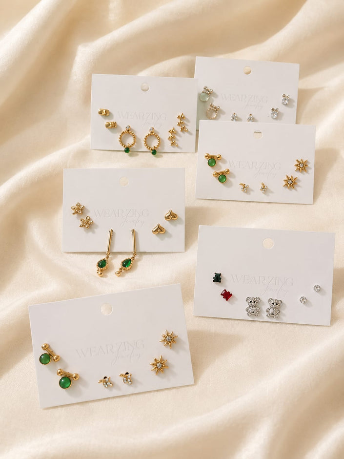 Minimal Stud Set of 3 WearZing - Crystal Jewelry Store in India