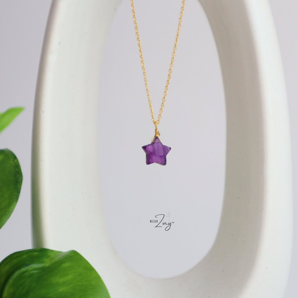 Amethyst Mini Star Pendant WearZing 