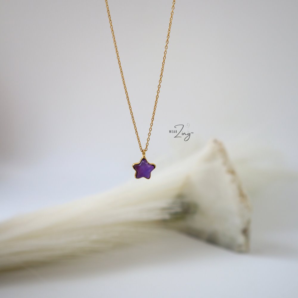 Amethyst Mini Star Pendant WearZing 