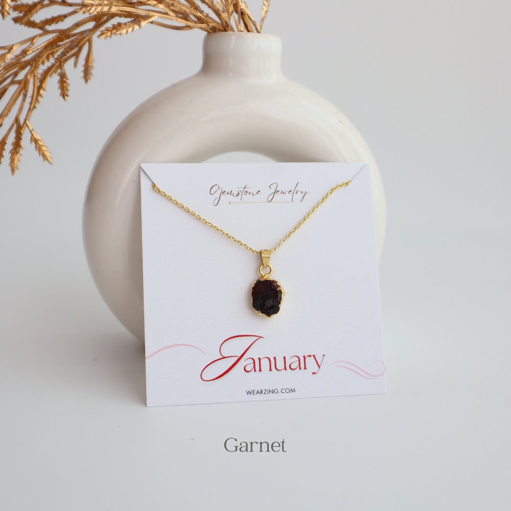 Birth Stone Pendant WearZing January - Garnet 