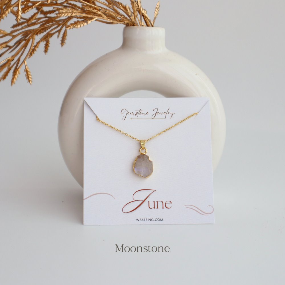 Birth Stone Pendant WearZing June - Moonstone 