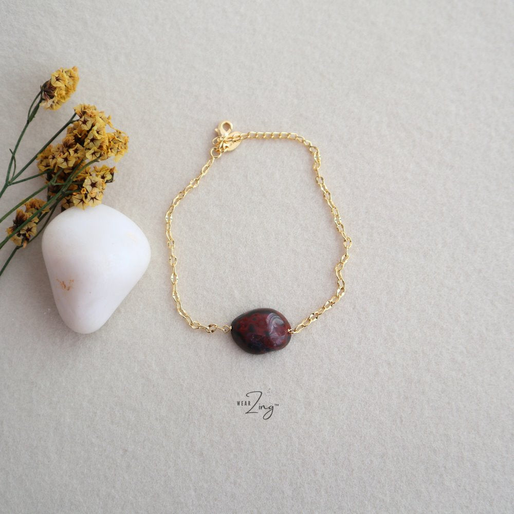 Bloodstone Link Bracelet WearZing 4 
