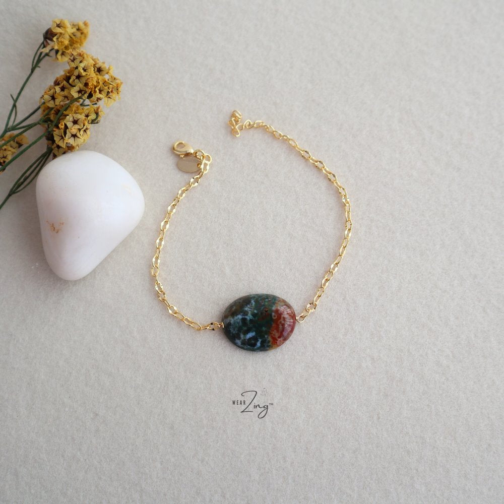 Bloodstone Link Bracelet WearZing 7 