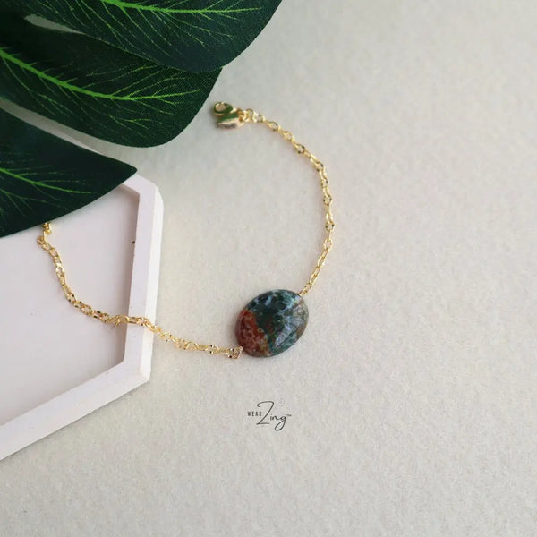 Bloodstone Link Bracelet WearZing - Crystal Jewelry Store in India