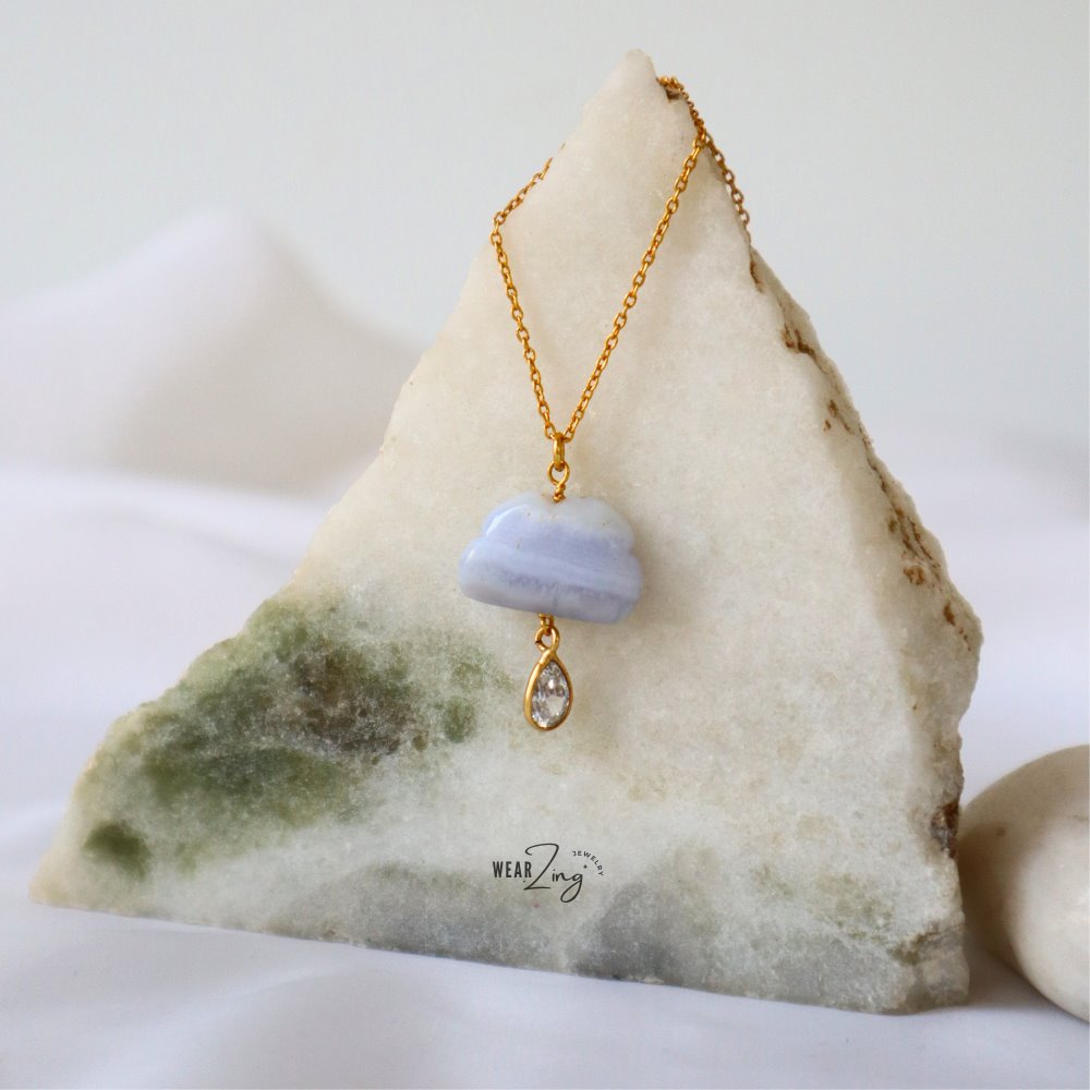 Cloud Pendants WearZing Rainy - Blue Lace Agate 