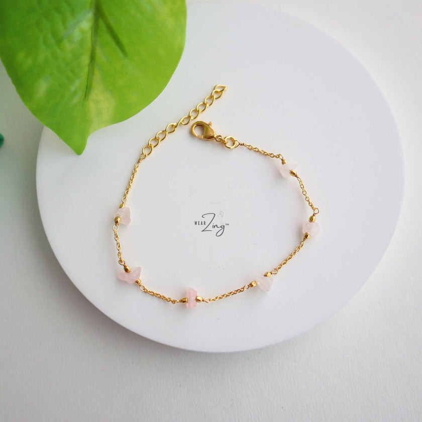 Coastal Crystal Bracelet WearZing RoseQuartz 