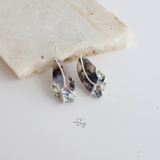 Dendrite Agate Silver Drops WearZing 1 