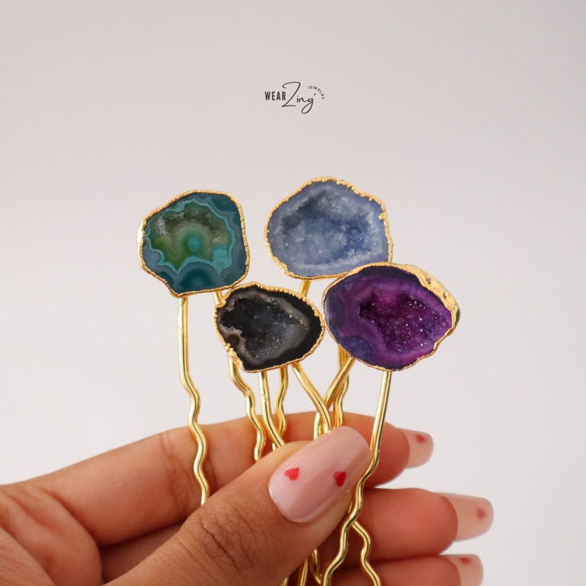 Druzy Hair Pins WearZing 