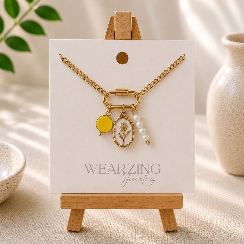 Solstice Tulip Trio Charm Necklace