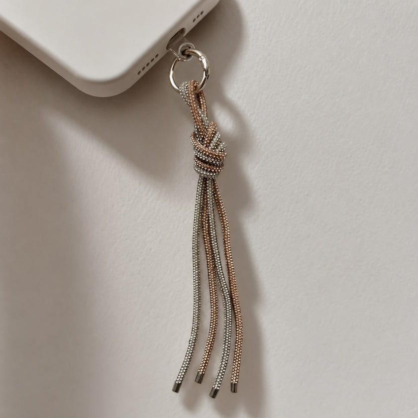 Champagne Phone Bag Charm WearZing - Crystal Jewelry Store in India