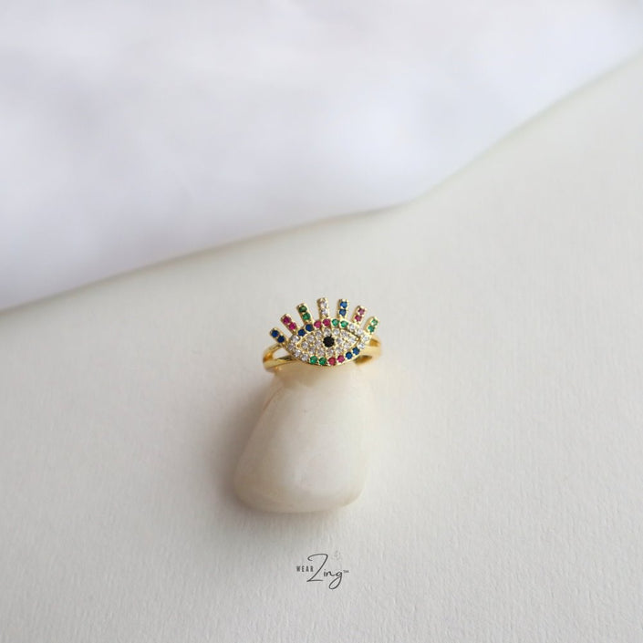 Emblish Evil Eye Ring WearZing 