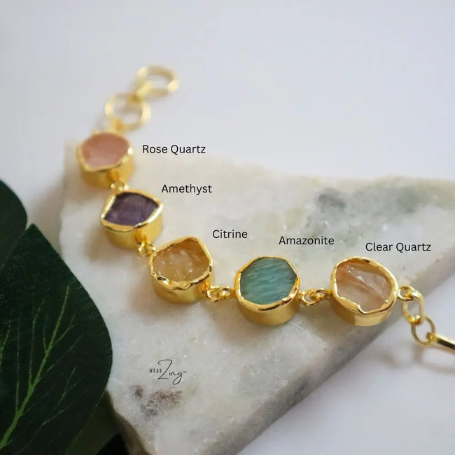 Five Crystal Line Bracelet WearZing - Crystal Jewelry Store in India
