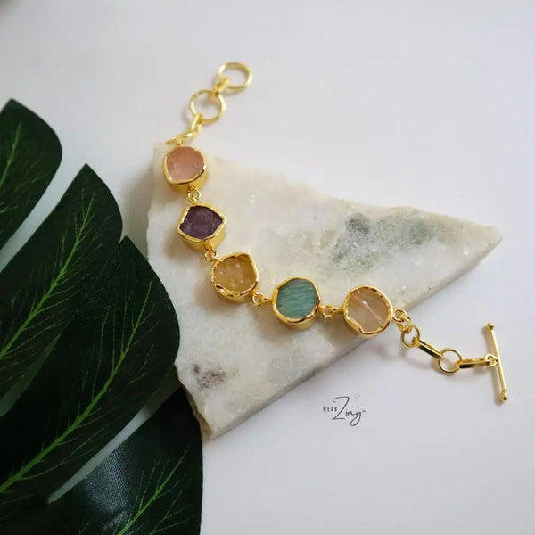 Five Crystal Line Bracelet WearZing - Crystal Jewelry Store in India