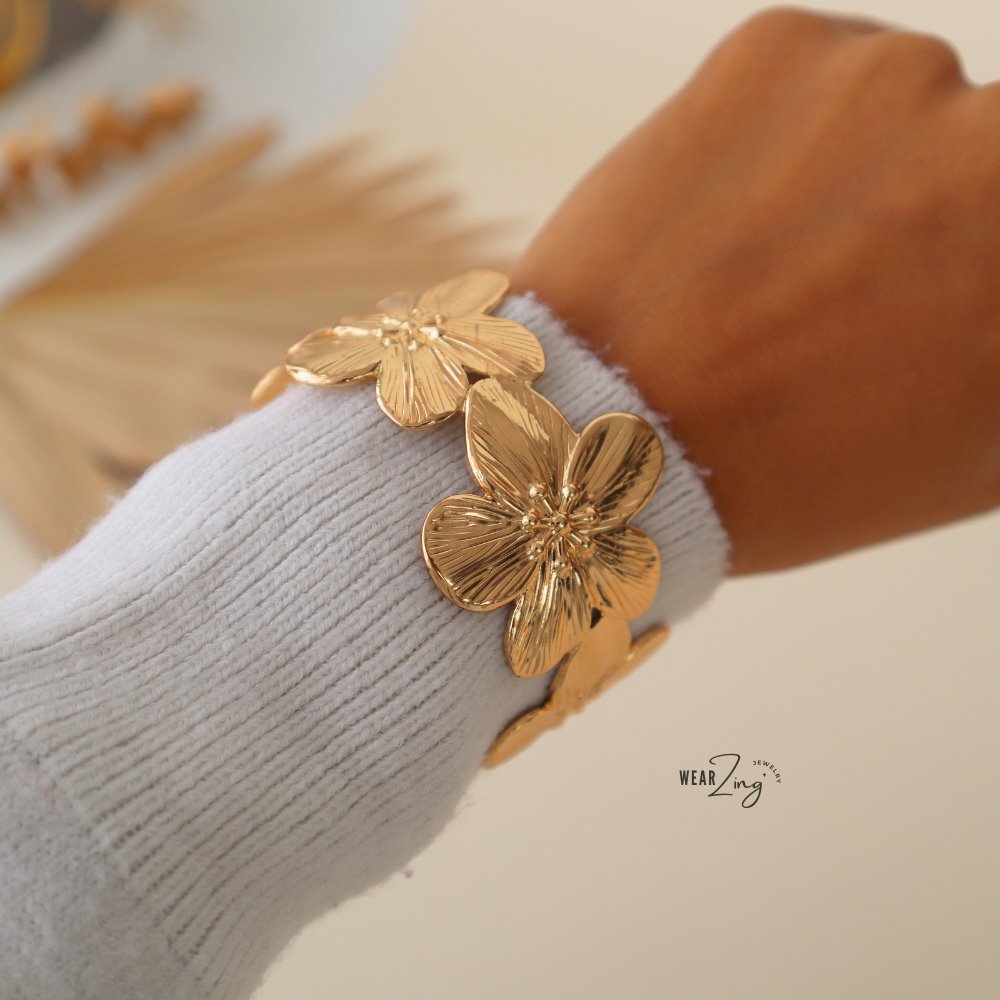 Floral Bliss Statement Cuff WearZing 