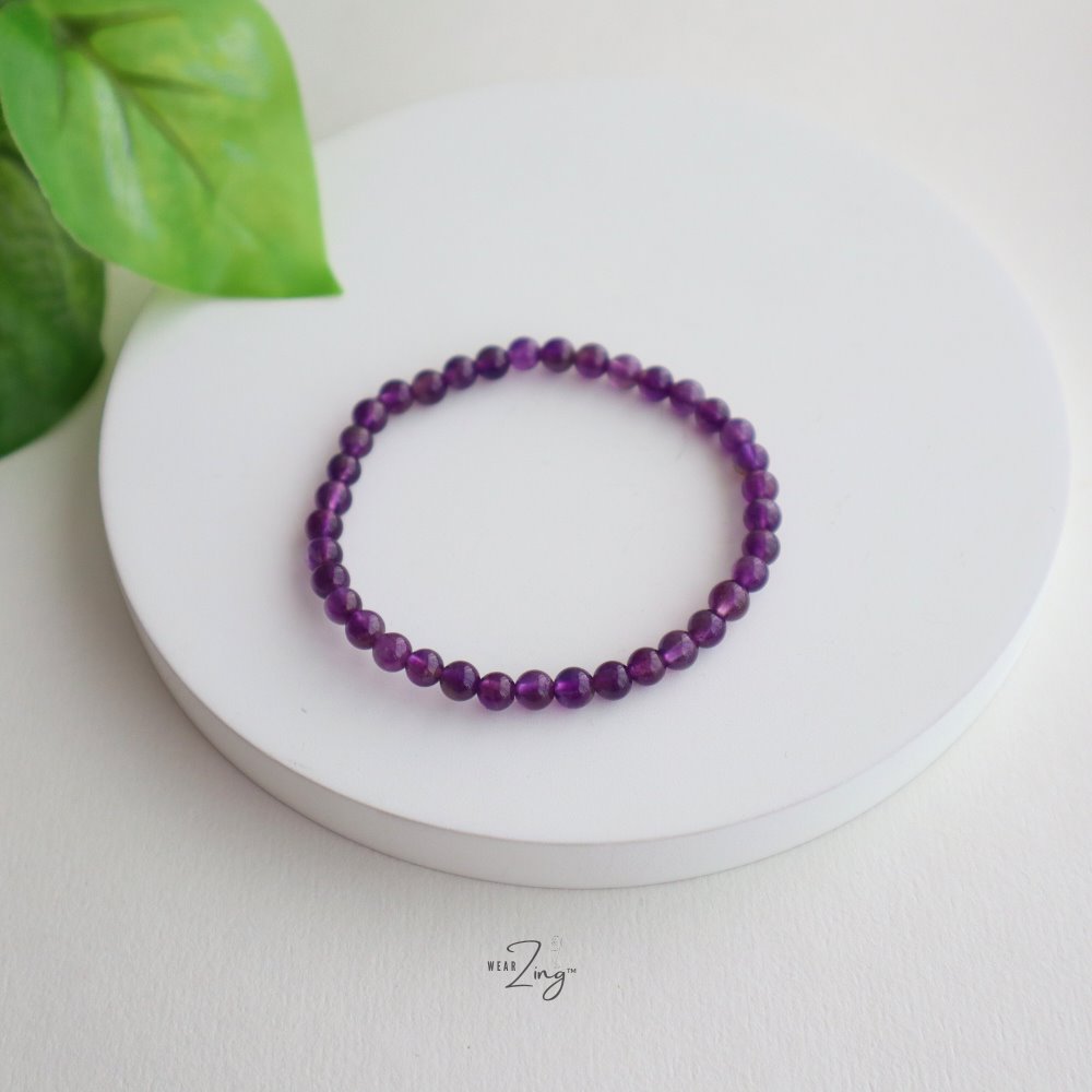 Gem Beads Bracelet (Small) Jewelry WearZing Amethyst 