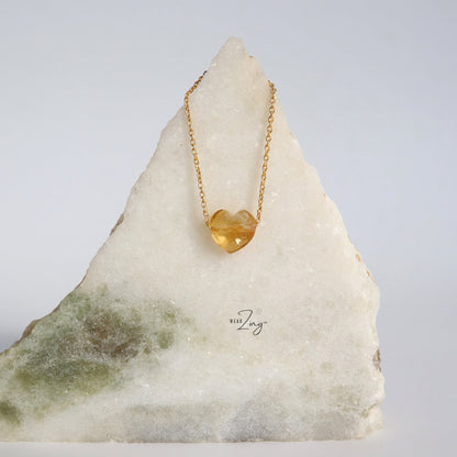 Heart Soul Pendant WearZing Citrine - Gold 