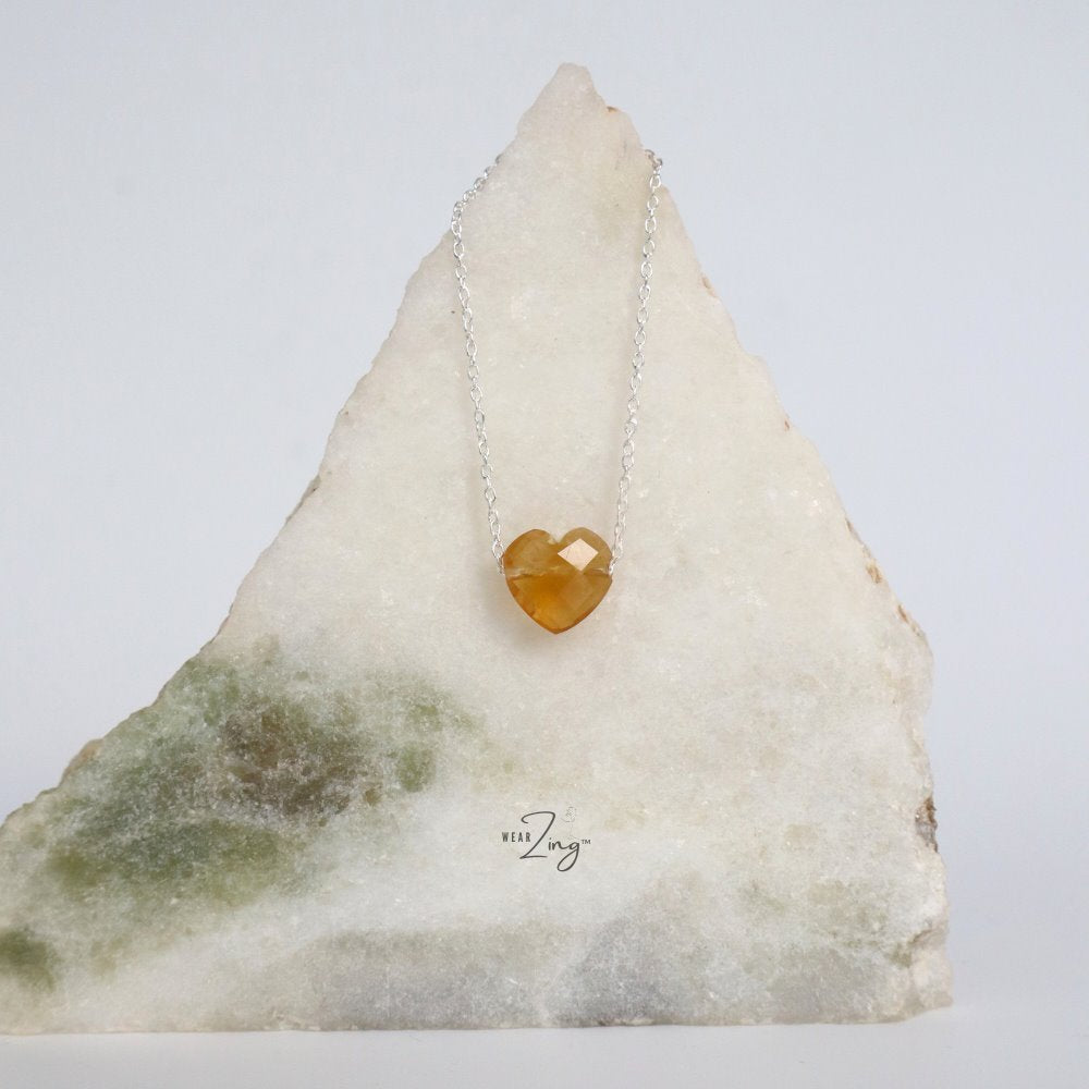 Heart Soul Pendant WearZing Citrine - Silver 