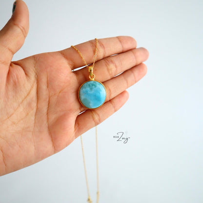 Larimar Pendant WearZing Round 