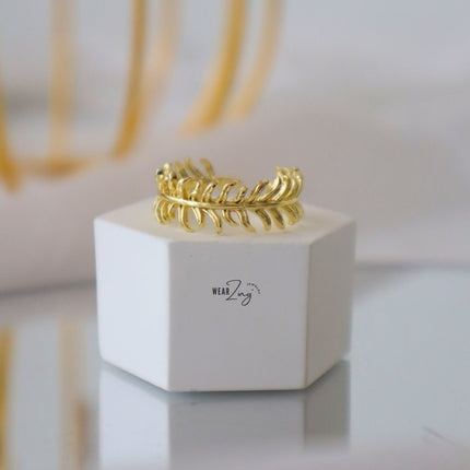 Leaf Love Ring Band WearZing 