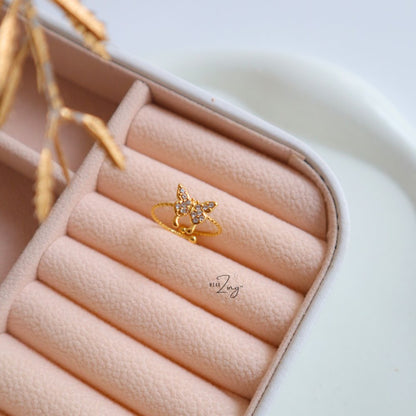 Minimal Bling Rings WearZing Butterfly 