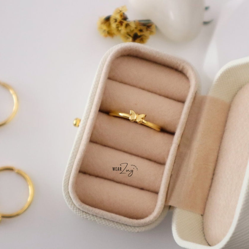 Minimal Charm Rings WearZing Butterfly 