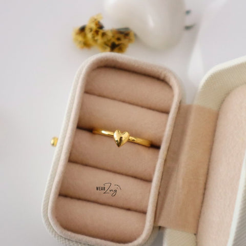 Minimal Charm Rings WearZing Heart 
