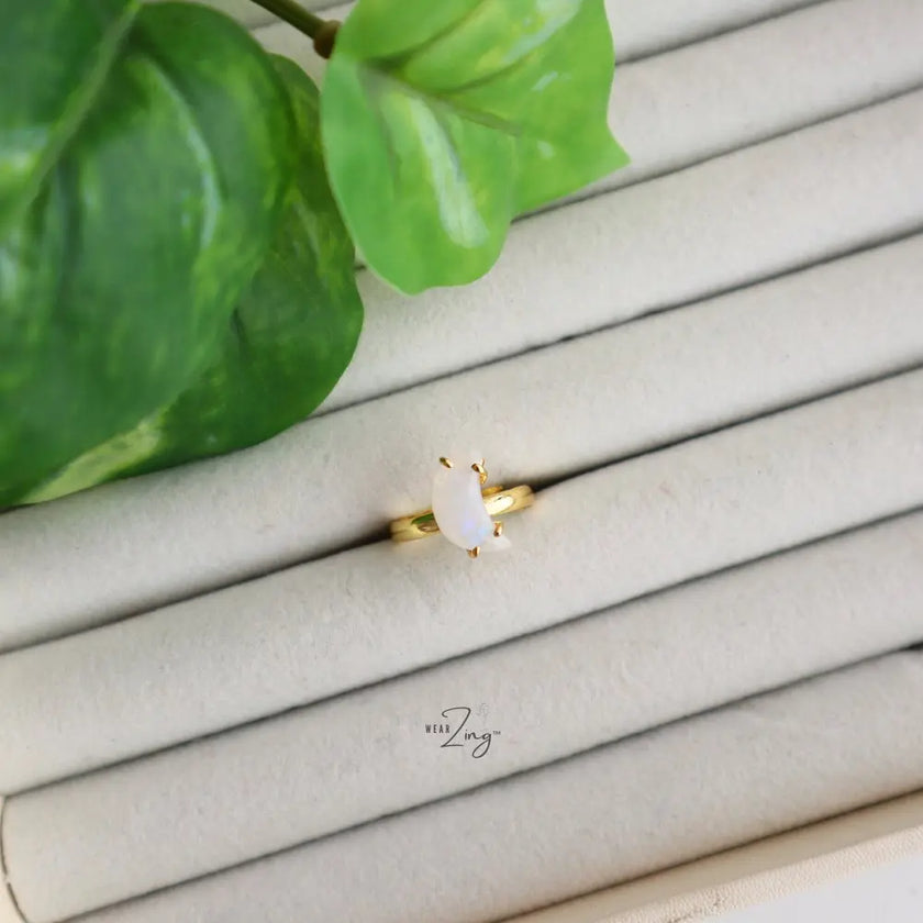 Minimal Moon Ring WearZing - Crystal Jewelry Store in India