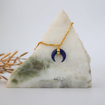 Moon Invert Pendant WearZing Lapis Lazuli 