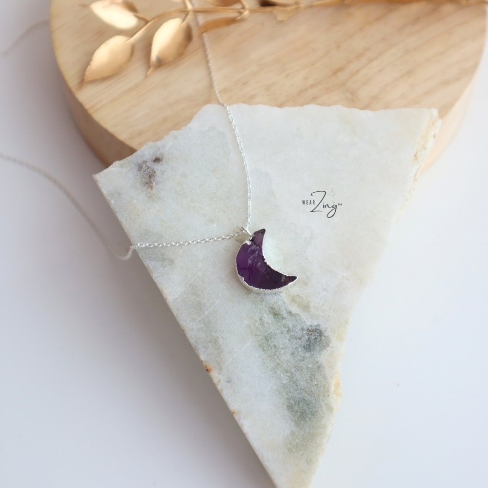 Moon Pendants (NEW) WearZing Amethyst Silver 