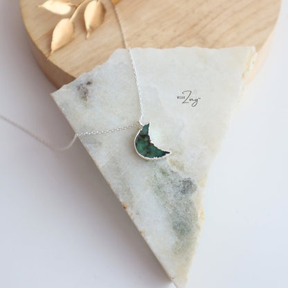 Moon Pendants (NEW) WearZing Emerald Silver 