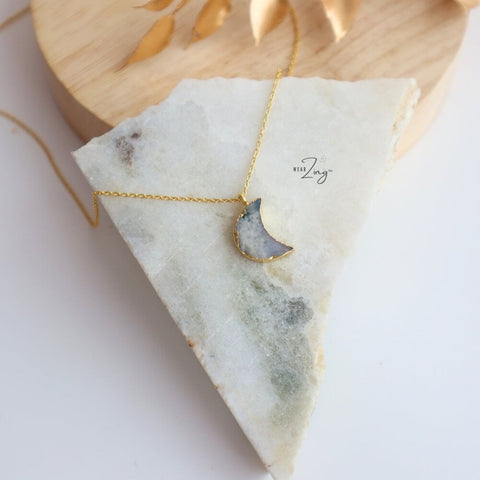 Moon Pendants WearZing Moonstone Gold 