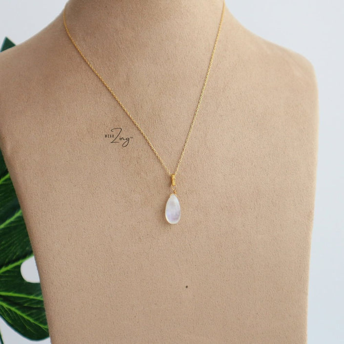 Moonstone Drop Pendant WearZing 