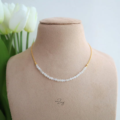 Moonstone Half Bead Neckpiece WearZing 