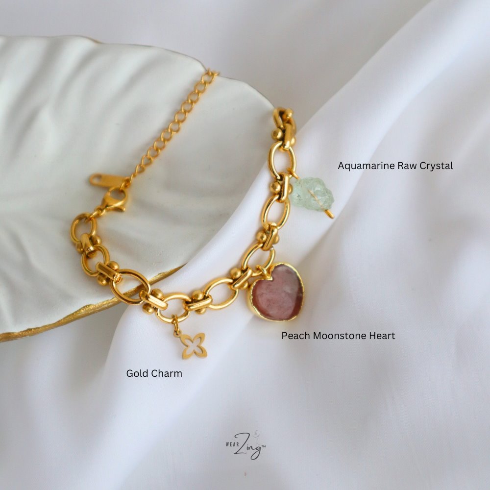 Peach Heart Bracelet WearZing 