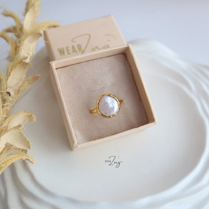 Pearl Sage Ring Jewelry WearZing Gold 