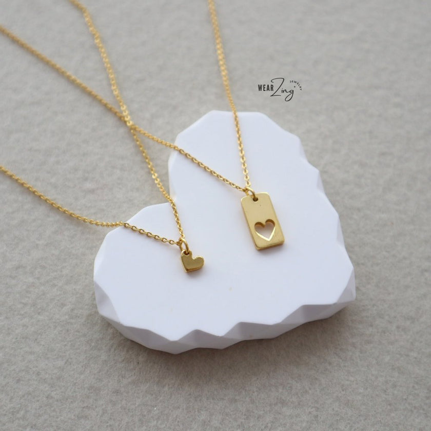 Piece of Heart Couple Pendant Set WearZing 