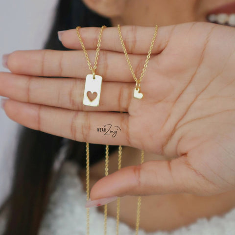 Piece of Heart Couple Pendant Set WearZing 