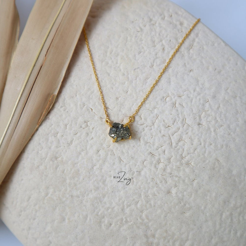 Pyrite Raw Pendant WearZing 
