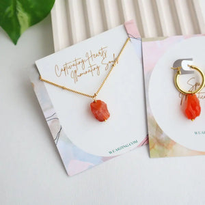 Raw Carnelian Set WearZing - Crystal Jewelry Store in India