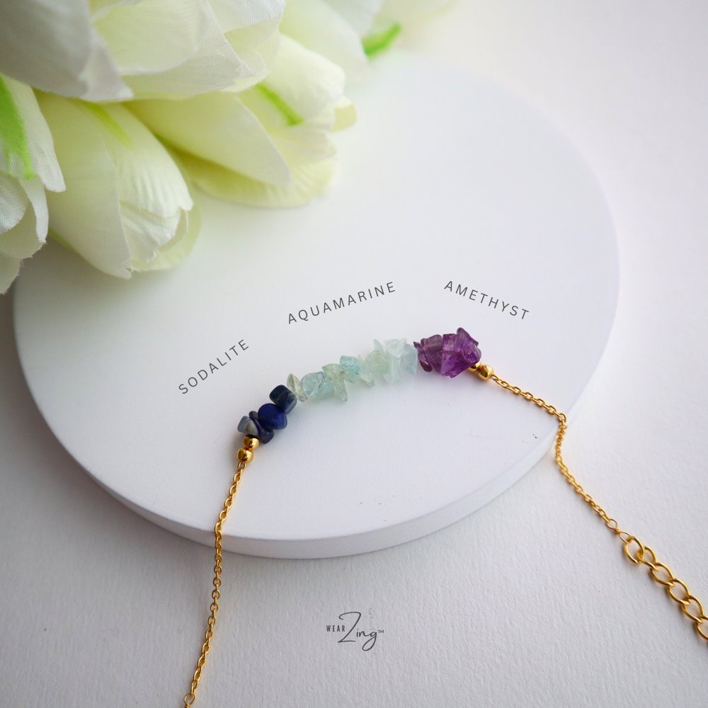 Aquamarine and Rose Quartz Spring Bracelet – LaSirene Designs