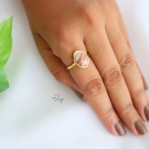 Rhodochrosite Dine Ring WearZing - Crystal Jewelry Store in India