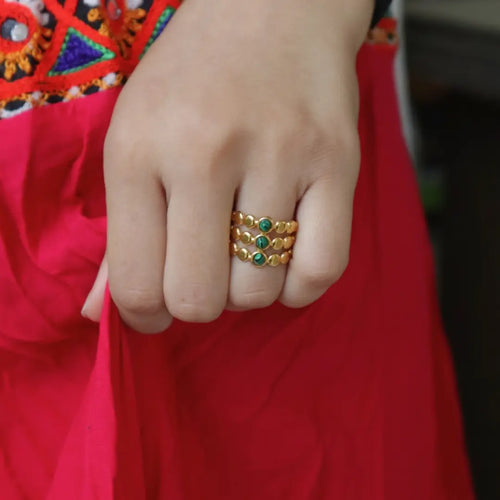 Triple Line Ring WearZing - Crystal Jewelry Store in India
