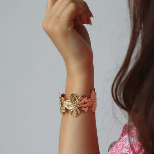 Floral Bliss Statement Cuff WearZing - Crystal Jewelry Store in India